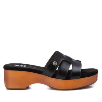 Xti Womens Slip On Platform Sandals In Black