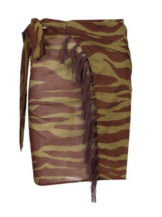 The Attico Zebra Print Pareo Gonne Marrone-Donna