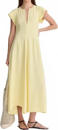 Apiece Apart Gisa Zip Dress In Double Cream