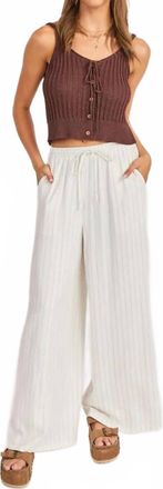 Sadie & Sage Sugarloaf Stripe Pants In Cream Multi