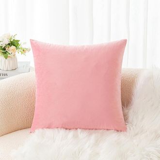 OEM Funda De Coj&iacute;n De Terciopelo Extrasuave Cterwk, Funda Decorativa Cuadrada Acolchada De Color Liso, Adecuada Para Sof&aacute;s Y Salas De Estar, 24 X 24 Pulga