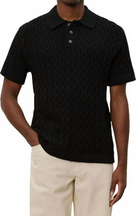 Les Deux Garrett Knitted Polo In Black