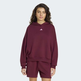 adidas Sweatshirt ADIDAS SPORTSWEAR 3-STREIFEN STUDIO HOODIE, Damen, Gr. XXL, maroon, Obermaterial: 70% Baumwolle, 30% Polyester, normal, V-Ausschnitt, anges