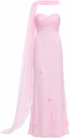 Self Portrait Sweetheart Neck Flower Appliqu&eacute;s Dress