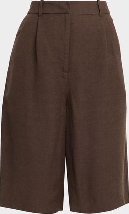 Faithfull The Brand Astrid Linen-Blend Bermuda Shorts