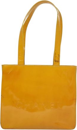Chanel Shopping Yellow Patent Leather Tote Bag (Pre-Owned)