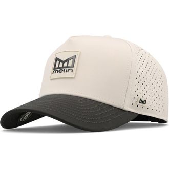 Melin Odysea Stacked Hydro Performance Snapback Hat in Moonbeam/Pirate Black at Nordstrom, Size X-Large