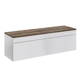 Petits Meubles Mueble bajo lavabo 160cm y encimera tableros laminados blanco