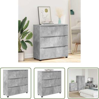 vidaXL Armadio in legno multistrato - Armadio Grigio cemento 80 x 31 x 81 cm Legno multistrato