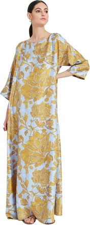 La DoubleJ Muumuu Jurk Ronde Hals - Dames - Maxi kleedjes - Veelkleurig - XL - Kleedjes