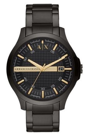 A|X Armani Exchange Bracelet Watch, 46mm in Black at Nordstrom Rack