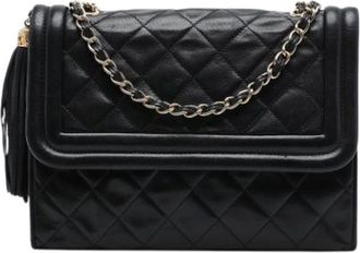 Chanel Borsa a tracolla pre-owned in agnello trapuntato - - Pre-owned - Donna - Nero - ONE SIZE