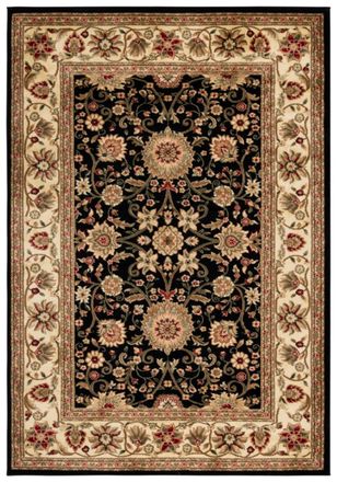 Safavieh Alfombra tradicional de polipropileno blanco y negro, 99 x 160 cm