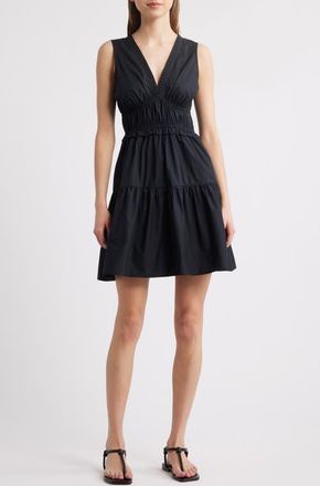 Rails Talulah Tiered Sleeveless Cotton Dress in Black at Nordstrom, Size X-Small