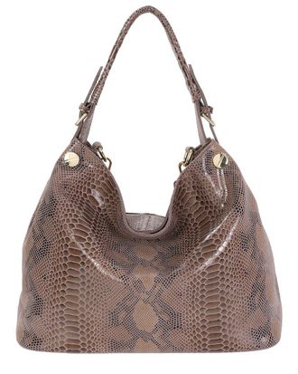 Tiffany & Fred Embossed Leather Hobo Bag