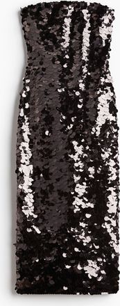 H&M Bandeau-Kleid mit Pailletten - Schwarz