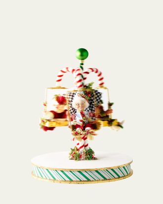 Mark Roberts Candycane Carousel with Elf Christmas Decoration