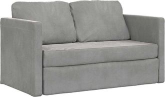 vidaXL Folding Sofa Bed Light Grey 122 x 70 x 60 cm Velvet vidaXL
