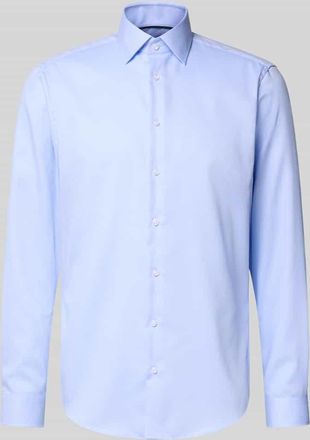Christian Berg Regular Fit Business-Hemd aus reiner Baumwolle mit Kentkragen in Bleu, Größe 39/40