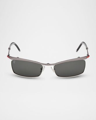 Christian Louboutin Hot Chick LB0021 Rectangular Metal Sunglasses