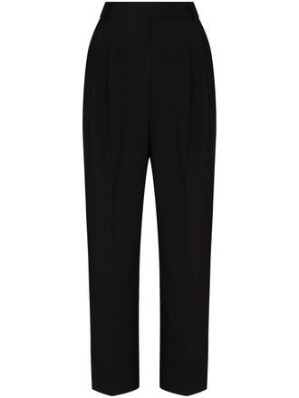 Frankie Shop Bea tailored cropped trousers - women - Polyester/Spandex/Elastane - M - Black
