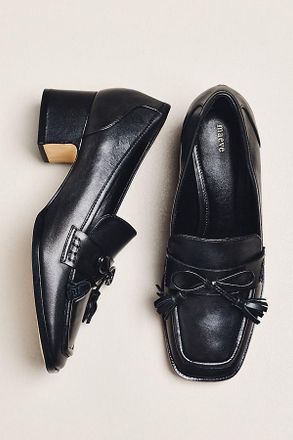 Maeve Bow Detail Loafer Heels