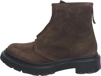 Adieu Paris Ankle Boots, female, Brown, Size: 11 US Brown Suede Ankle Boot with Zip