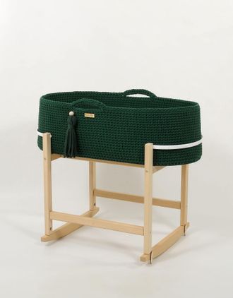 OEM Mois&eacute;s Bohemio Artesanal Con Cuna - Verde Botella
