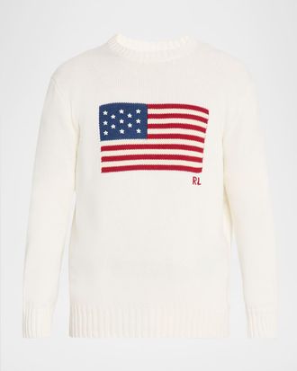 Polo Ralph Lauren Men & apos;s Iconic Flag Cotton Sweater