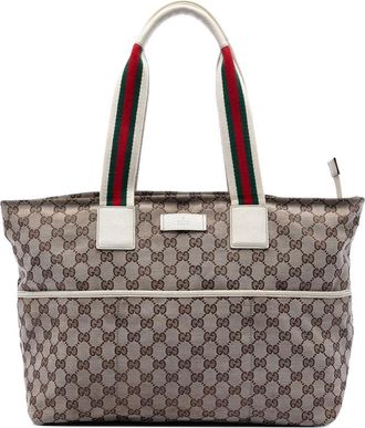 Gucci Pre-owned Gucci GG Canvas Web Tote Ladies V02ETZNTA4AGUUB5