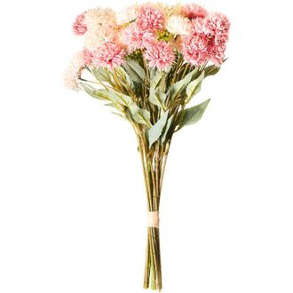Beliani Ramo De Flores Artificiales Arreglo Floral Prearreglado Hecho A Mano 60 Cm Rosa Silveira