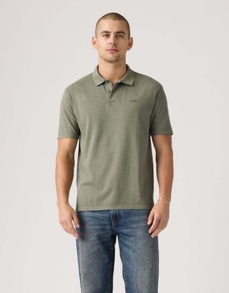 Levi's Authentic - Polo verde tinta in capo