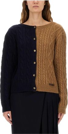 Moschino Alpaca Blend Cardigan - Dames - Vesten - Veelkleurig - XS - Wol - Truien & Vesten