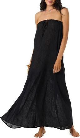 O'Neill Janey Strapless Cover-Up Maxi Dress in Black at Nordstrom, Size X-Small