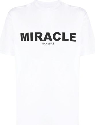 Nahmias slogan-print cotton T-Shirt - men - Cotton - M - White