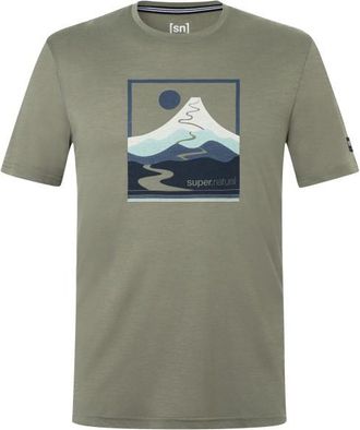 super.natural Trace Hill Tee Merinoshirt f&uuml;r Herren | oliv