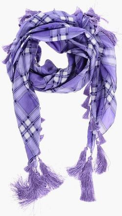 Dsquared2 Foulard in Seta a Quadri con Nappine taglia Unica