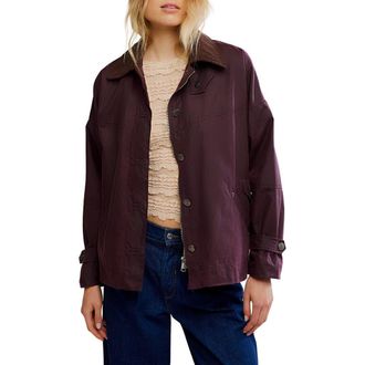 Free People Cori Waxed Cotton Jacket in Port Royal at Nordstrom Rack, Size X-Large