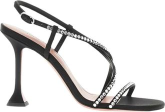 Amina Muaddi Mujer, Zapatos, Negro, Talla: 39 EU