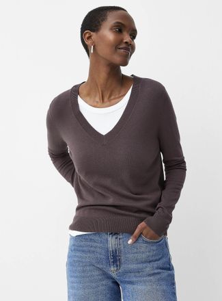 Contemporaine Womens Fluid V-neck sweater