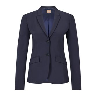 HUGO BOSS Womens Julea Blazer Jacket in Blue Wool - Size 16 UK