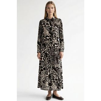 Exquise Marina Maxi Dress in Black-Ecru at Nordstrom, Size X-Large