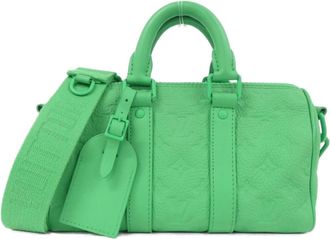 Louis Vuitton Green Leather Boston Bag (Pre-Owned)