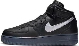 Nike Air Force 1 Mid Premium Black Metallic Silver DX3061-001