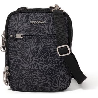 Baggallini Securtex Anti-Theft Mini Everything Crossbody in Midnight Blossom at Nordstrom