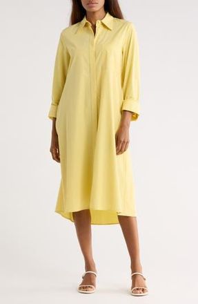 TWP Jennys Long Sleeve Cotton Shirtdress in Maize at Nordstrom Rack, Size Xx-Small