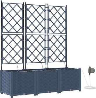 vidaXL Garden Planters Grey 120 x 40 x 142 cm Steel Vidaxl