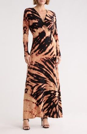 Go Couture Long Sleeve Maxi Dress in Hazelnut at Nordstrom Rack, Size Small
