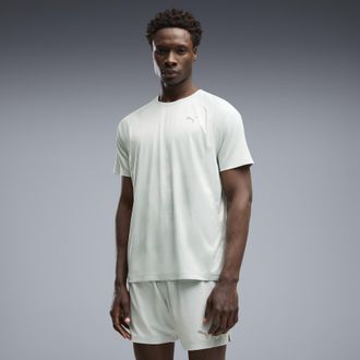 Puma T-shirt con stampa Run Velocity da uomo, Abbigliamento, Verde, XXL