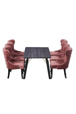 Life Interiors Mayfair Cosmo LUX Dining Set a Table and Chairs Set of 6